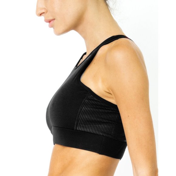 Basic Sports Bra Workout Gym Racerback Athletic BK - Picture 2 of 5